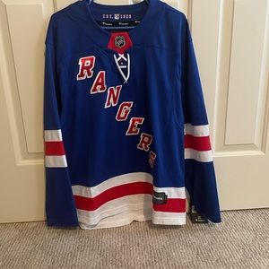 NY Rangers Blue Fanatics Breakaway Home Jersey Small